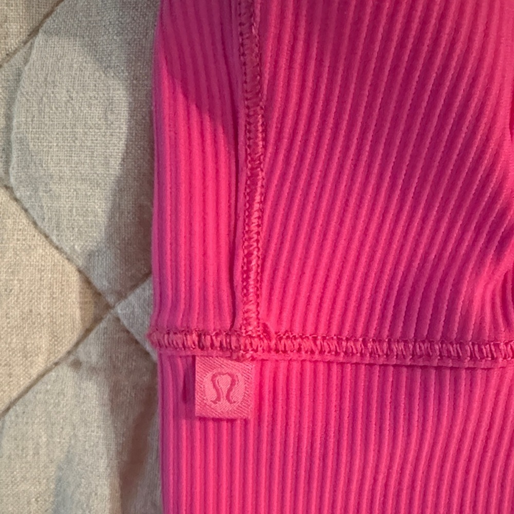 Women's Pink Ribbed Bralette - Picture 2 of 3